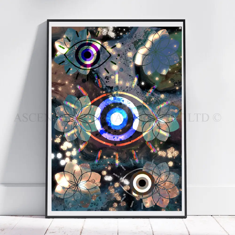 Meditation art print, third eye wall art