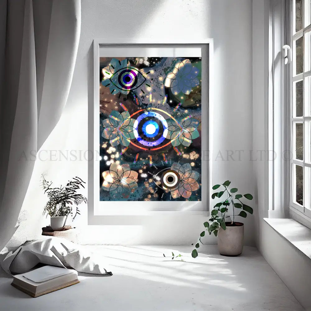 Meditation art print, third eye wall art