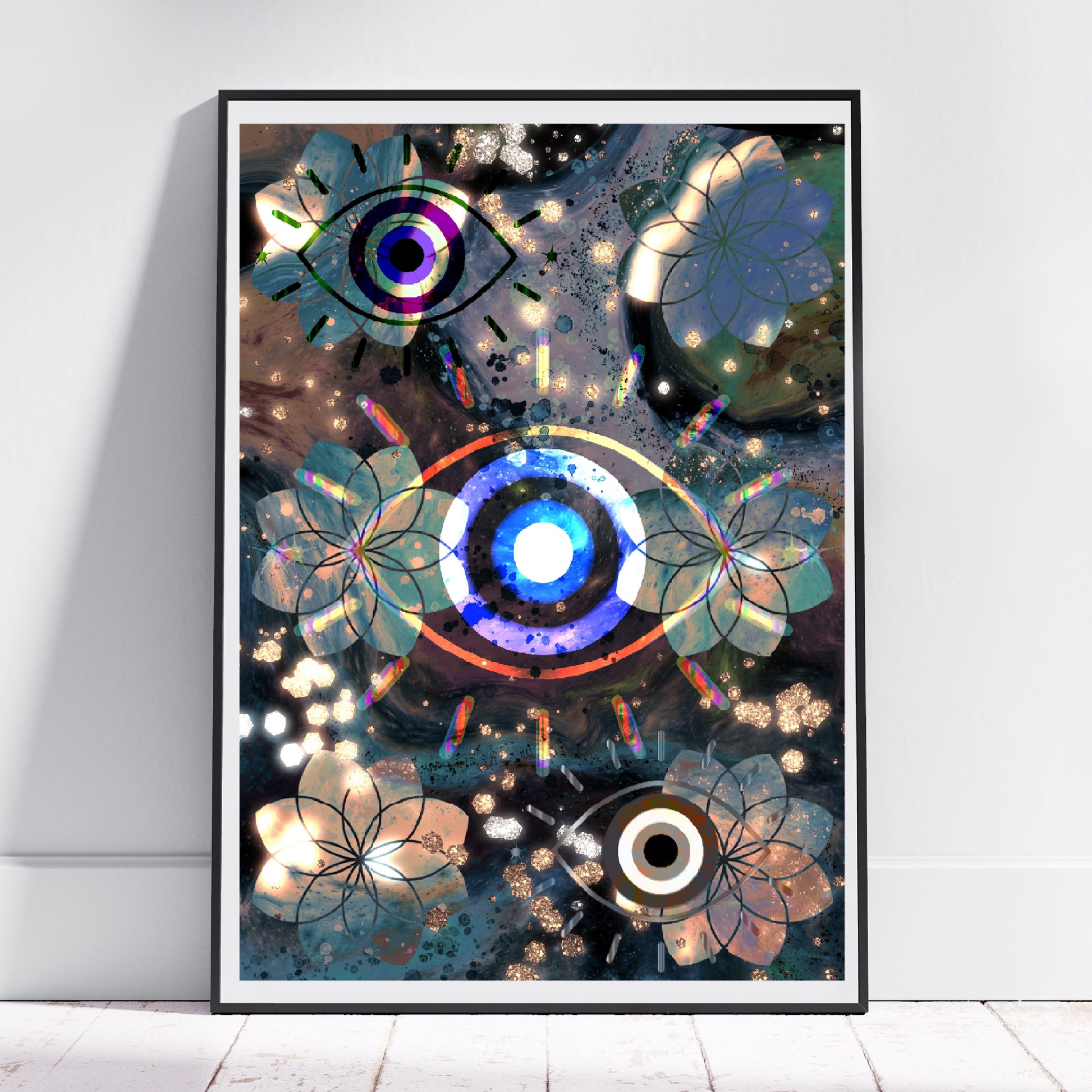 All seeing eye Meditation spiritual sacred geometry digital artwork art print download - Ascension digital fine art 