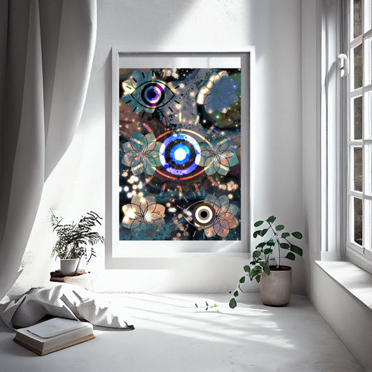 All seeing eye Meditation spiritual sacred geometry digital artwork art print download - Ascension digital fine art 