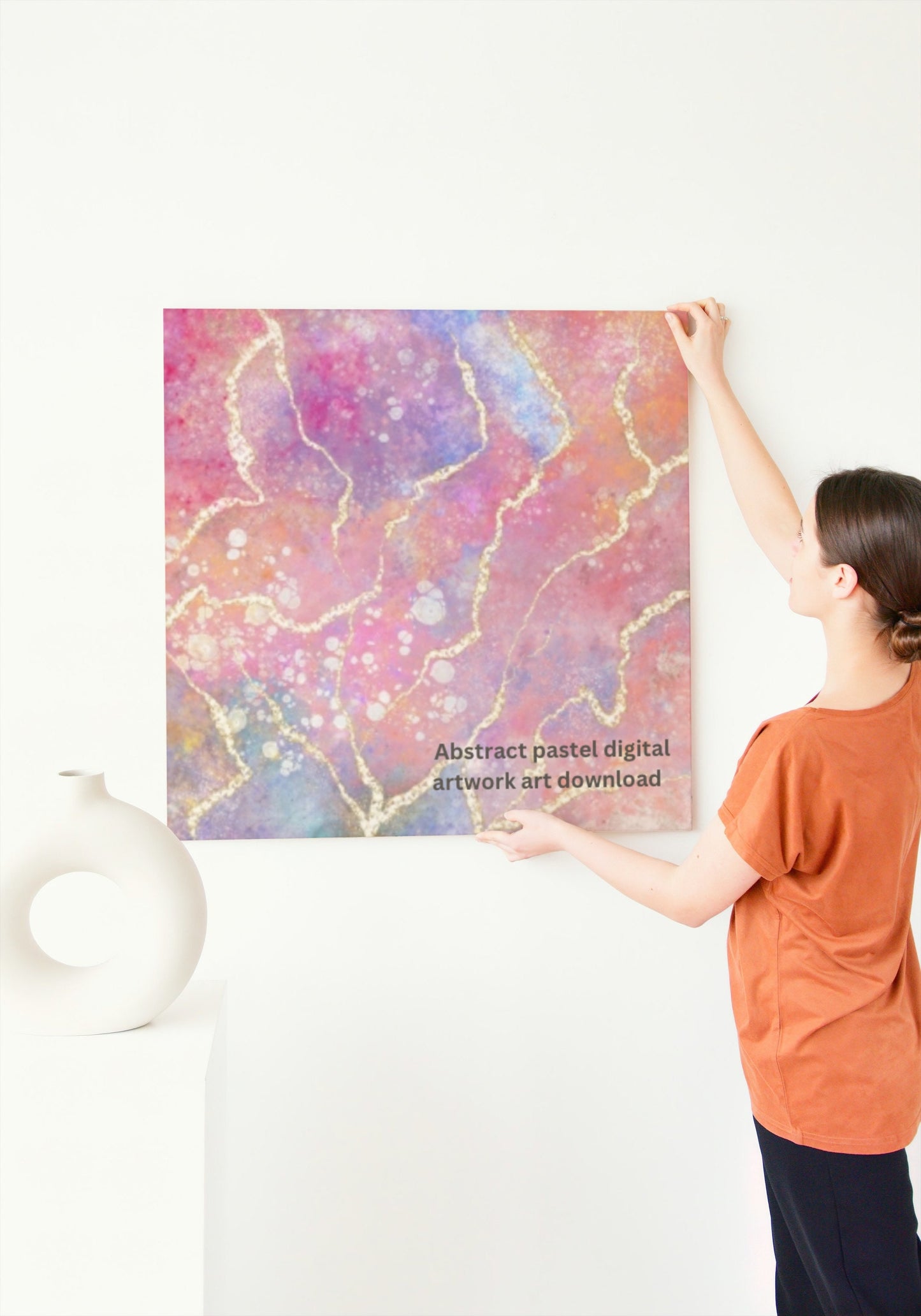 Pastel abstract artwork digital print download